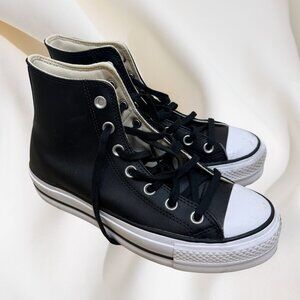 Leather Platform Converse Size 7.5 High top